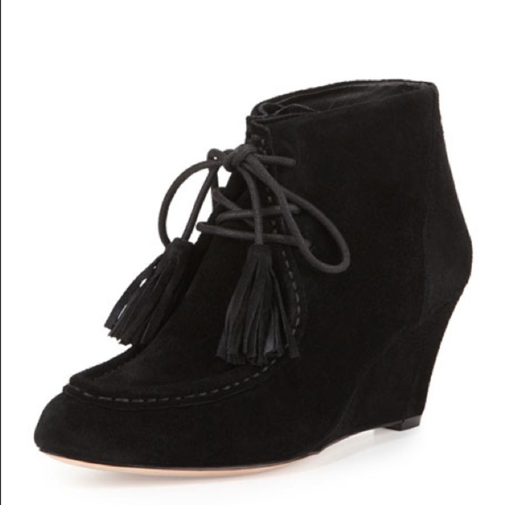 Rebecca Minkoff waxy suede ankle bootie